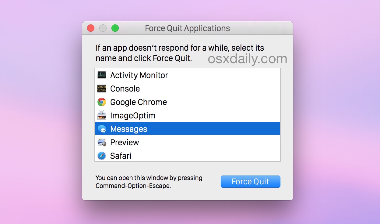 How To Force Quuite A App On Mac